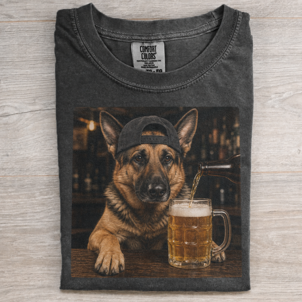 Weekend Pub German Shepherd Graphic T-shirt