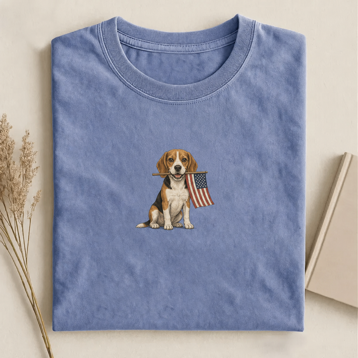 Beagle American Flag T-shirt