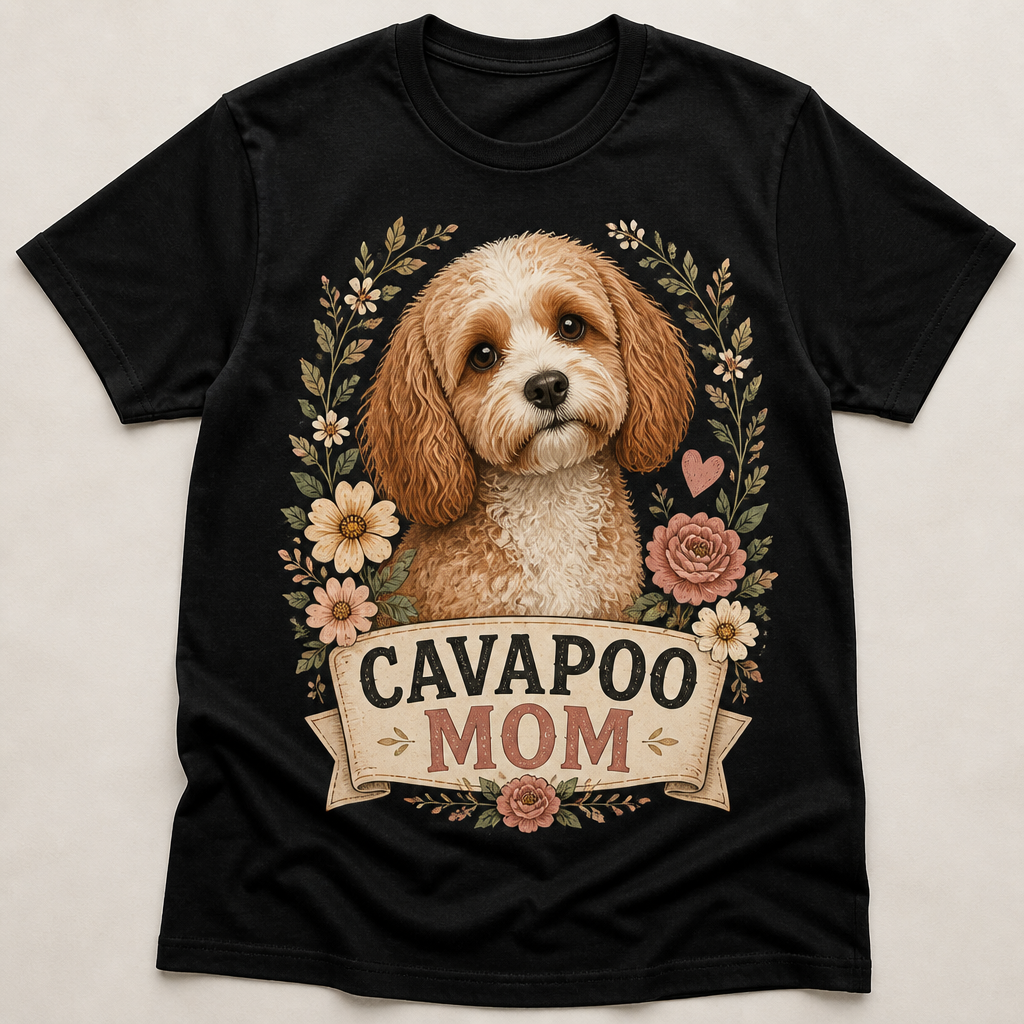 Cavapoo Dog Mom Graphic T-shirt