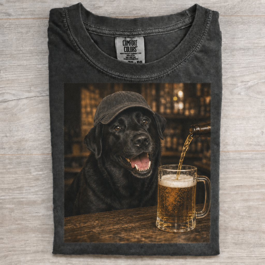Labrador Retriever Pub Beer LOL Graphic T-shirt