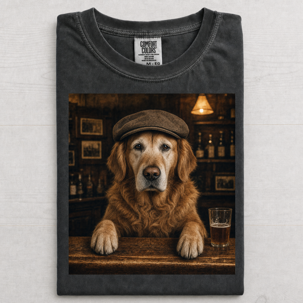 Golden Retriever Old Regular Flat Cap T-shirt