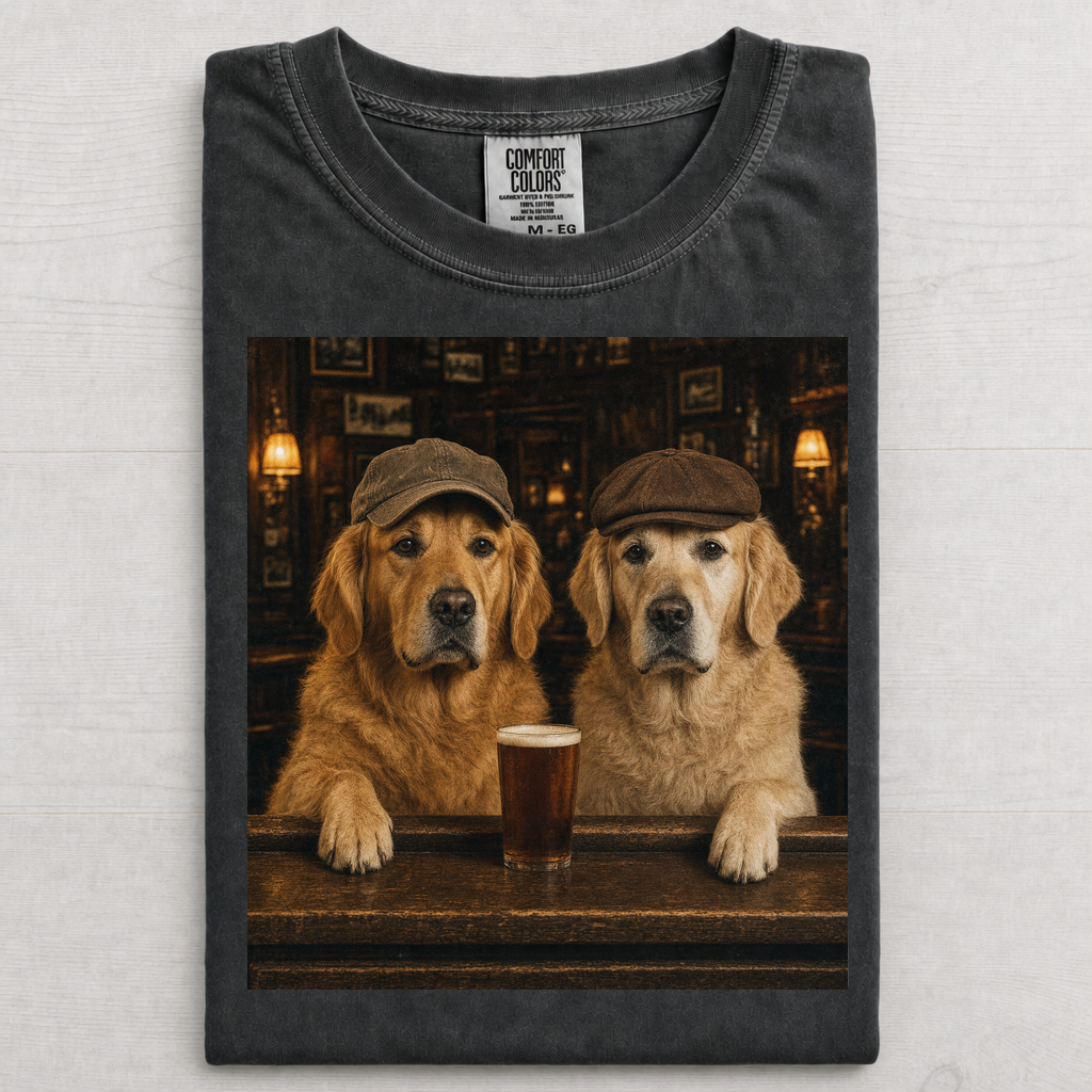 Golden Retriever Pub Duo T-shirt