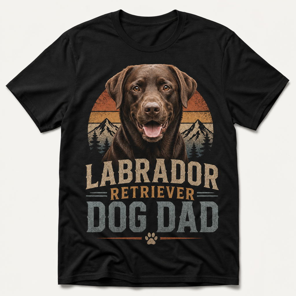 Labrador Retriever Dog Dad Graphic T-shirt