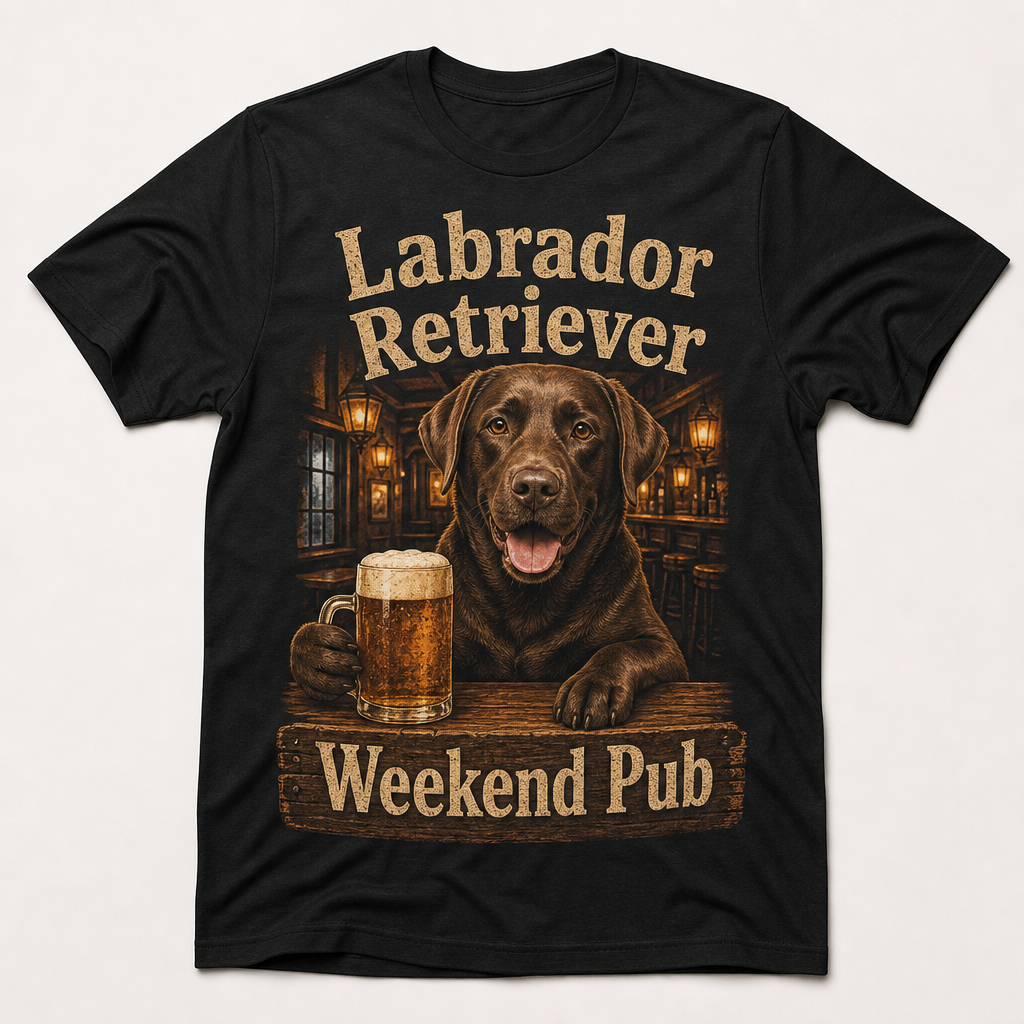 Labrador Retriever Weekend Pub Graphic T-shirt