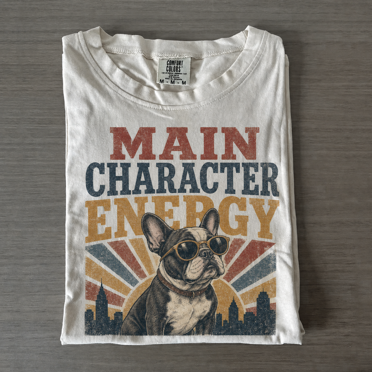 Frenchie Main Character Energy T-shirt