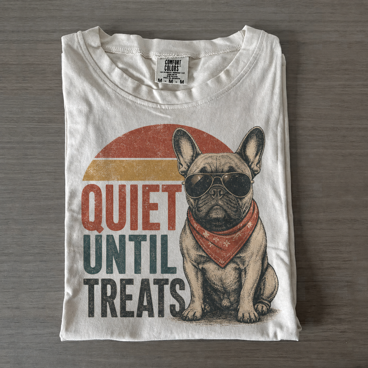 Quiet Until Treats Frenchie T-shirt