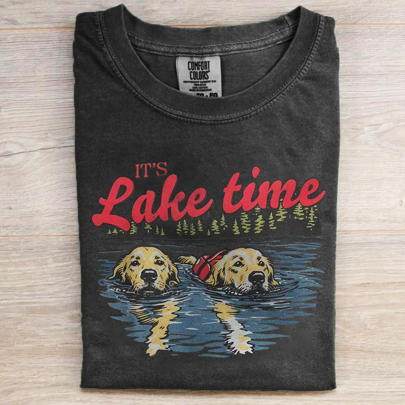 It's Lake Time Labrador Retriever Graphic T-shirt