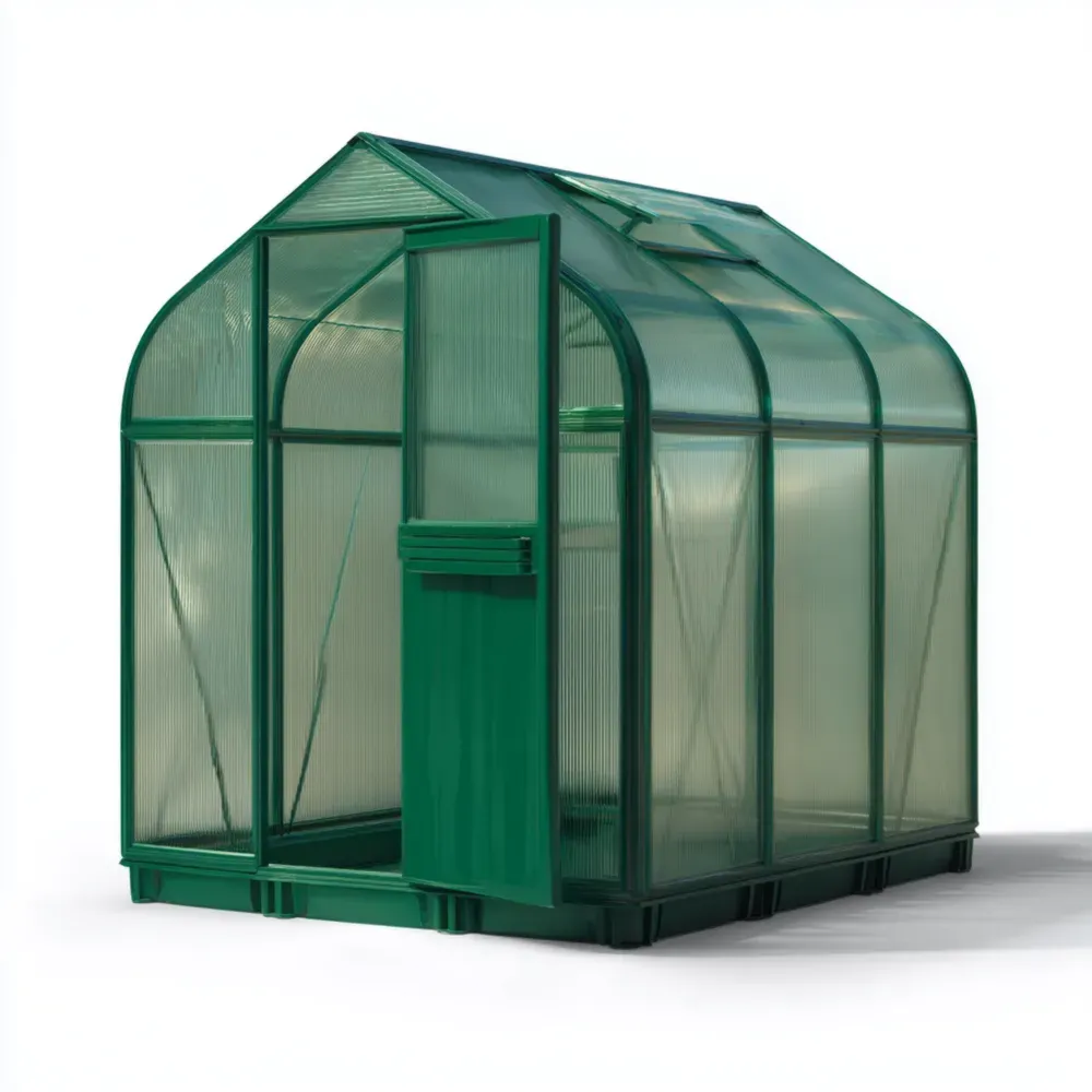 Invernadero de Jardín Policarbonato Estructura Metálica 190x120x190 cm - Verde