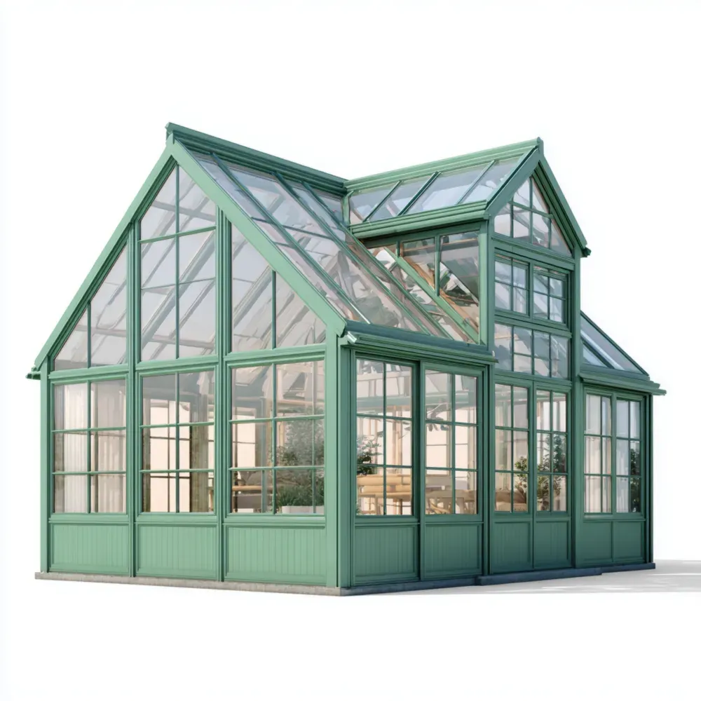 Invernadero 300x250x220 cm de Aluminio/Vidrio - Verde