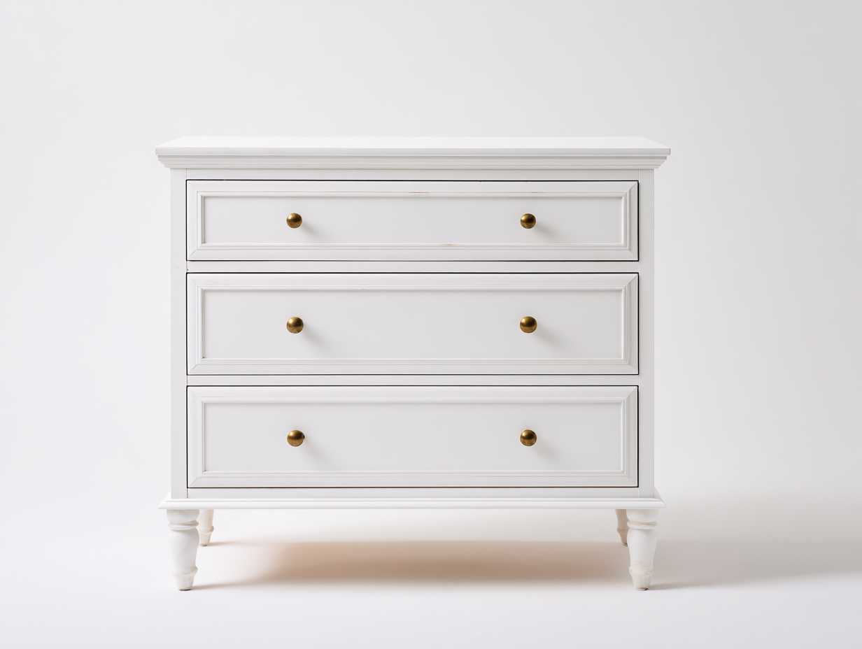 Mesitas de noche con 3 cajones 80x40x75 cm - blanco - diseño clásico para dormitorio-Homiupmart