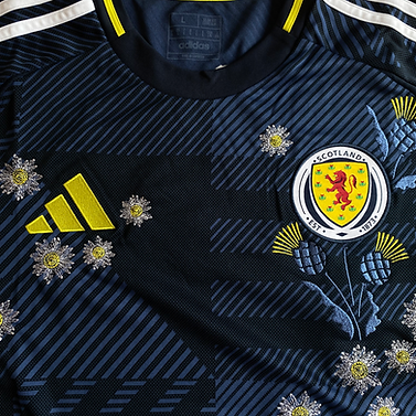 Custom-Made The Football Galx 2024 EURO Scotland Home Shirt