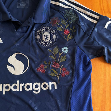 Custom-Made The Football Gal x 2024-25 Manchester United Away Shirt