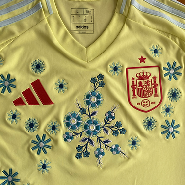 Custom-Made The Football Galx 2024 EURO Spain Away Shirt