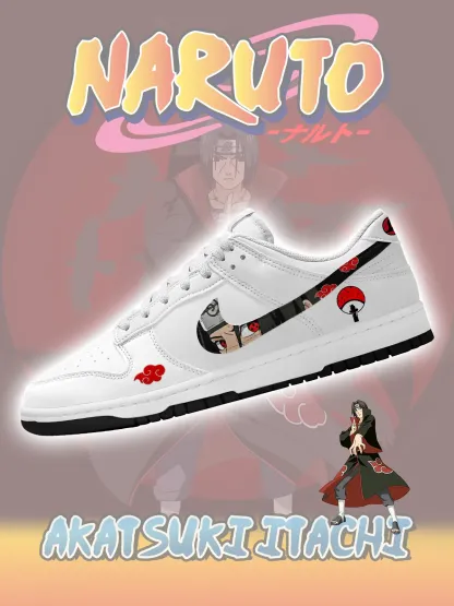 Akatsuki Itachi Uchiha V.3 Custom Court-Low Sneakers