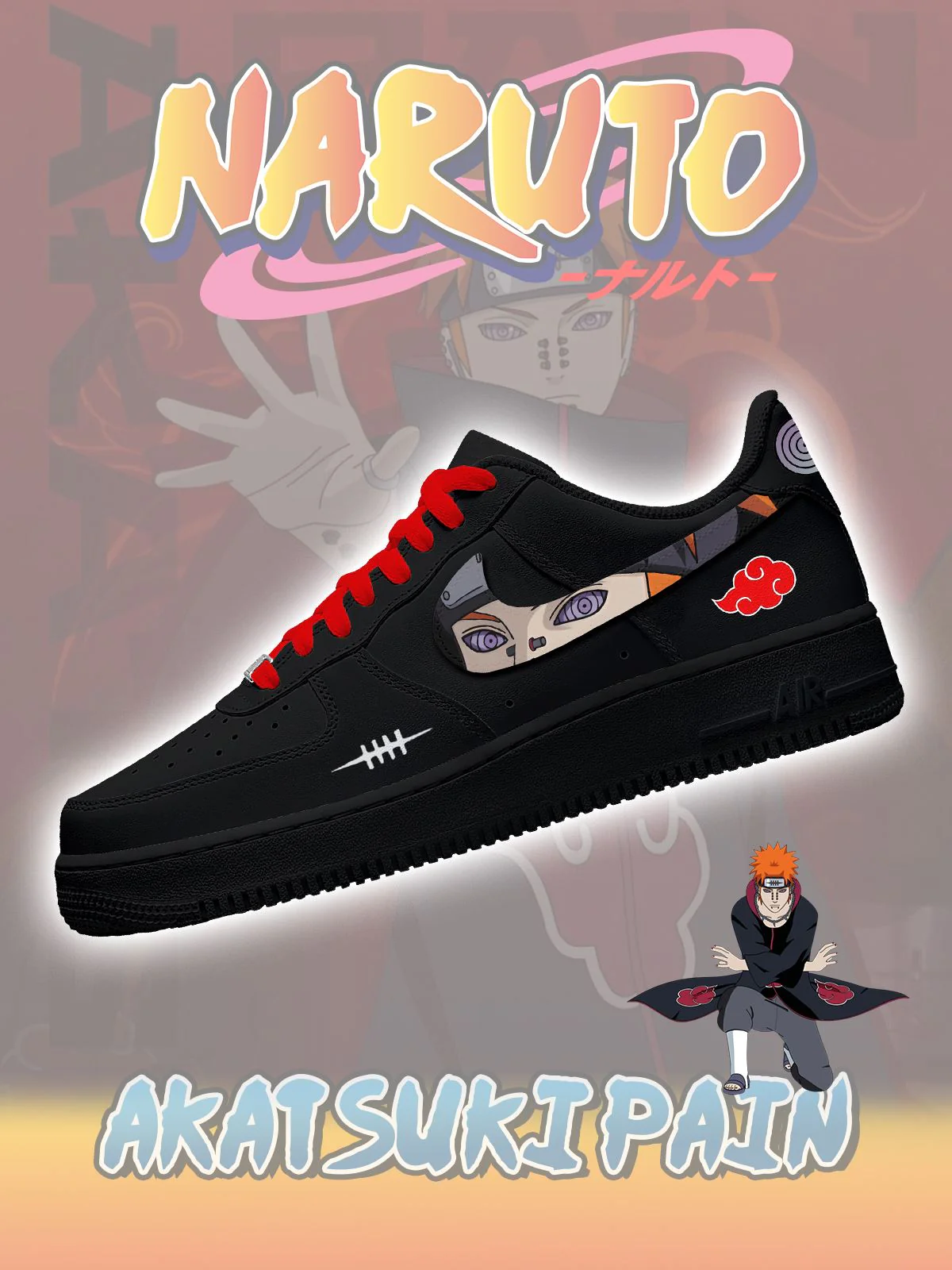 Akatsuki Pain No.2 Custom Sneakers