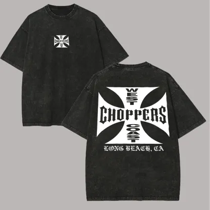 West Coast Choppers Printed Unisex Washed T-Shirt