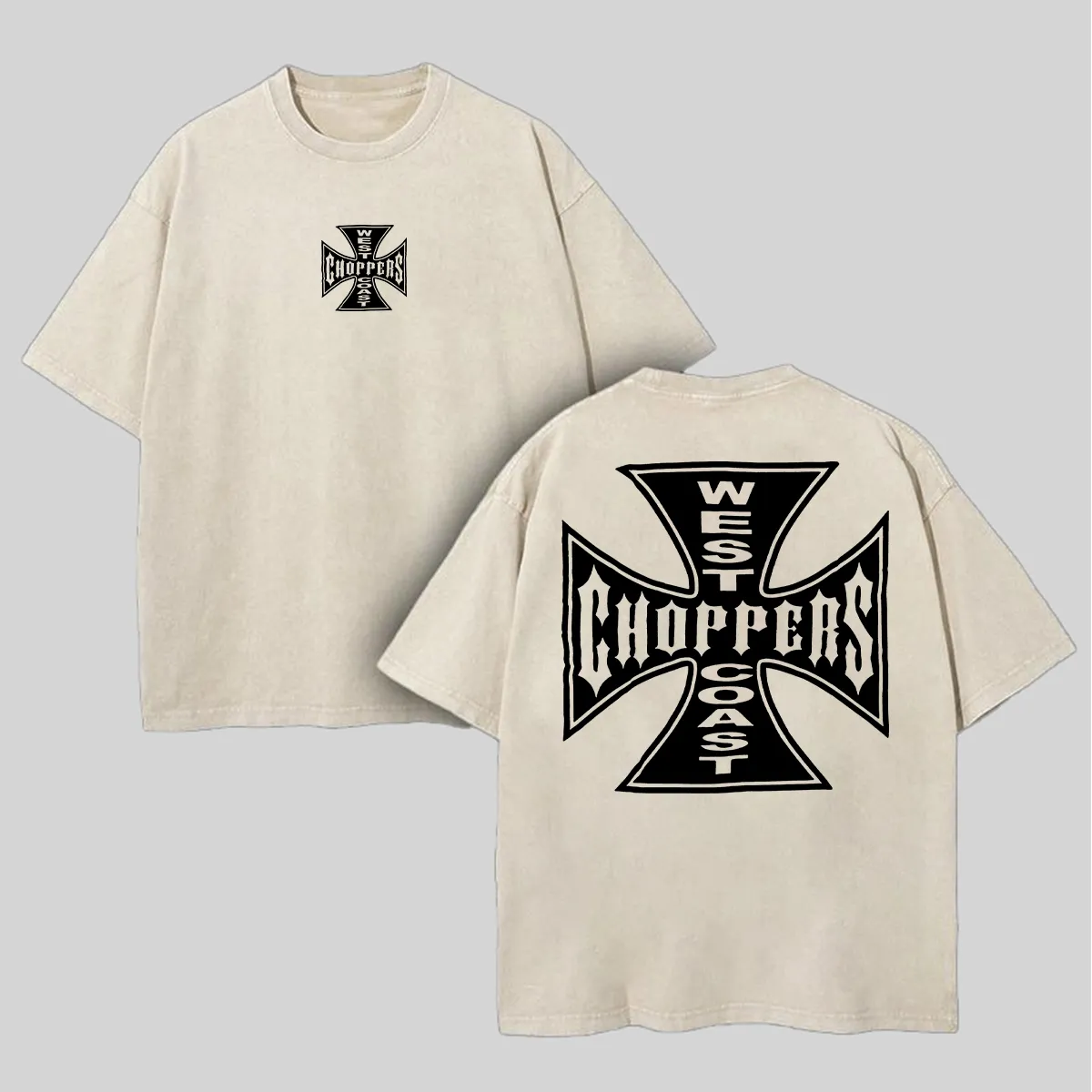 West Coast Choppers Printed Unisex Washed T-Shirt