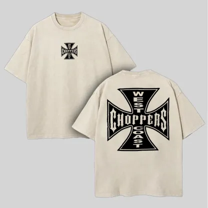 West Coast Choppers Printed Unisex Washed T-Shirt