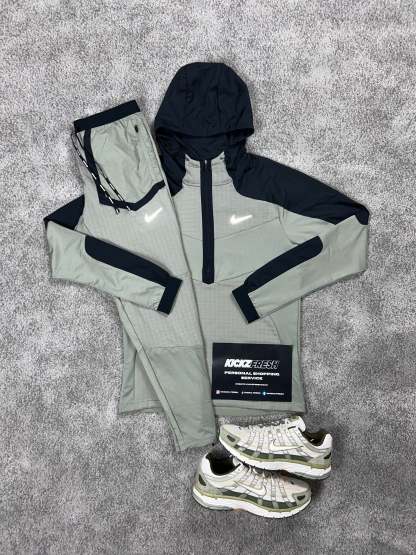 Nike Performance Half Zip Light Khaki Green Tracksuit
