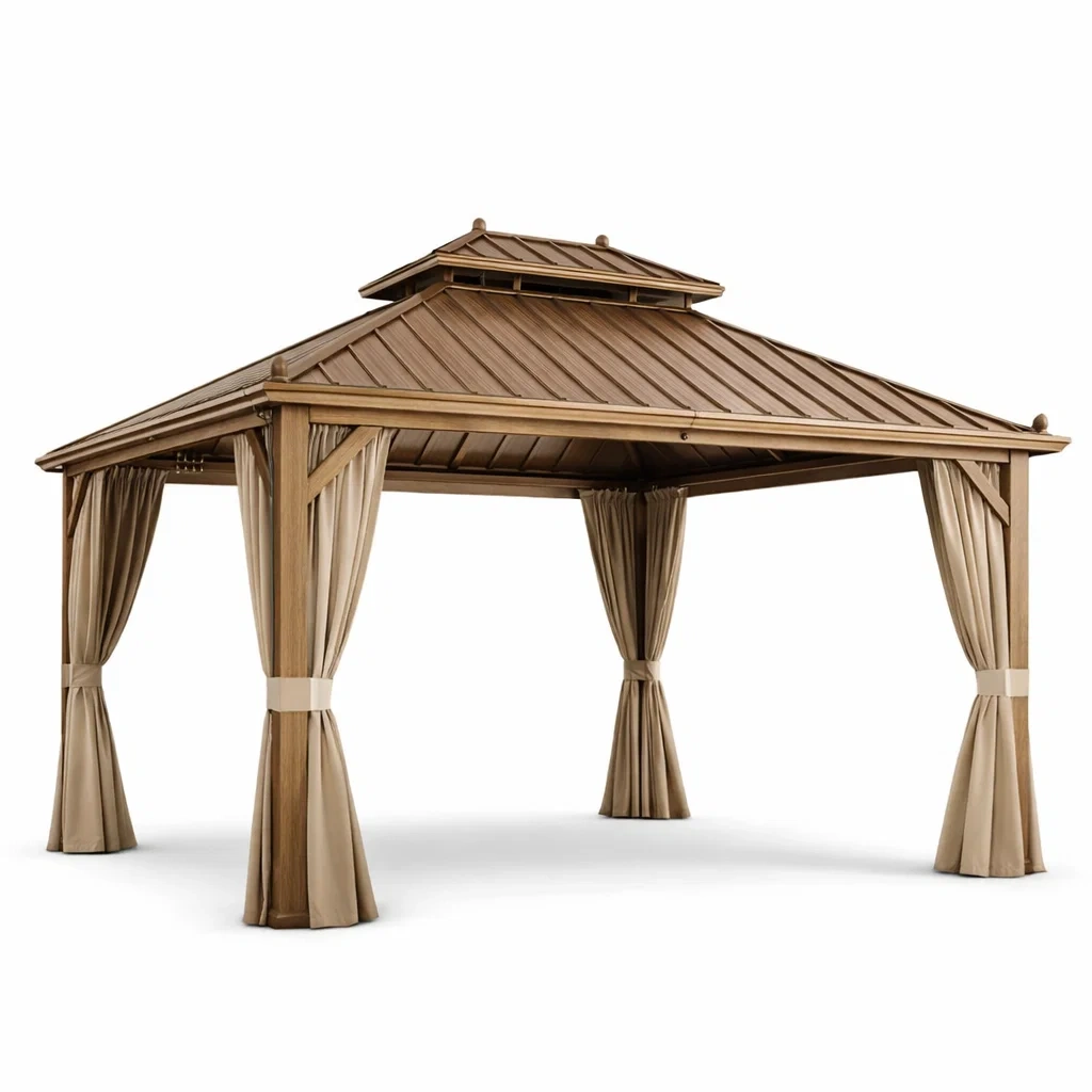 Gartenpavillon Holz Aluminiumdach