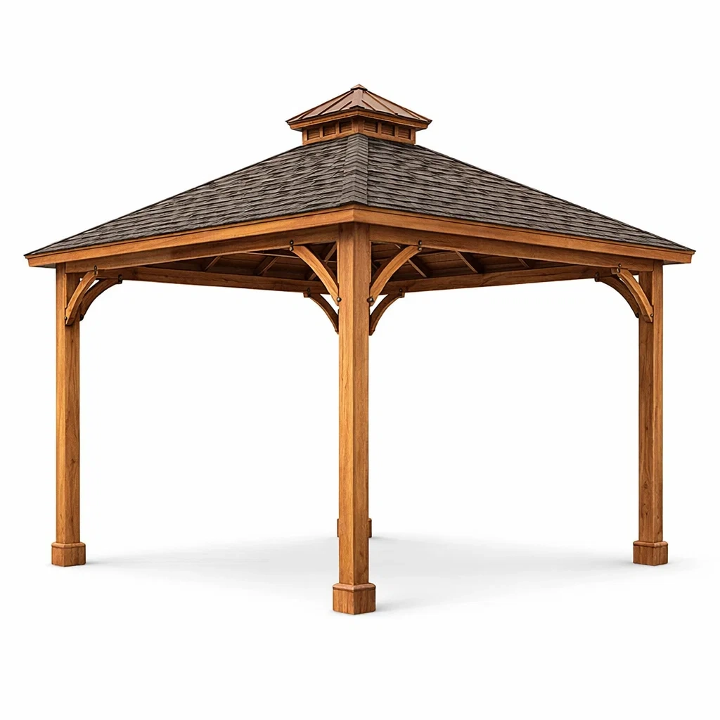 Gartenpavillon Holz Asphaltschindeldach