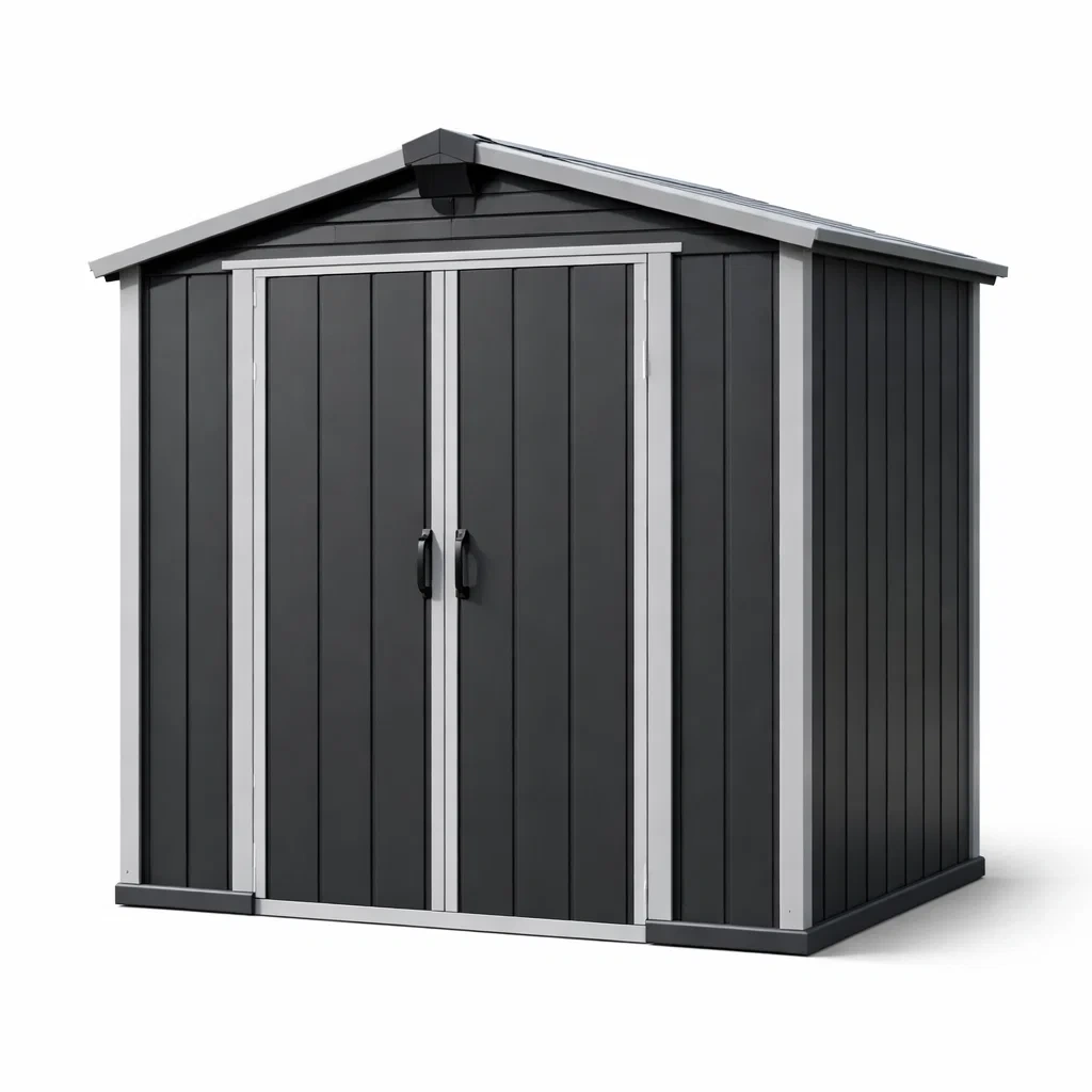 Gartenhaus Metall Anthrazit 213x127x185 cm