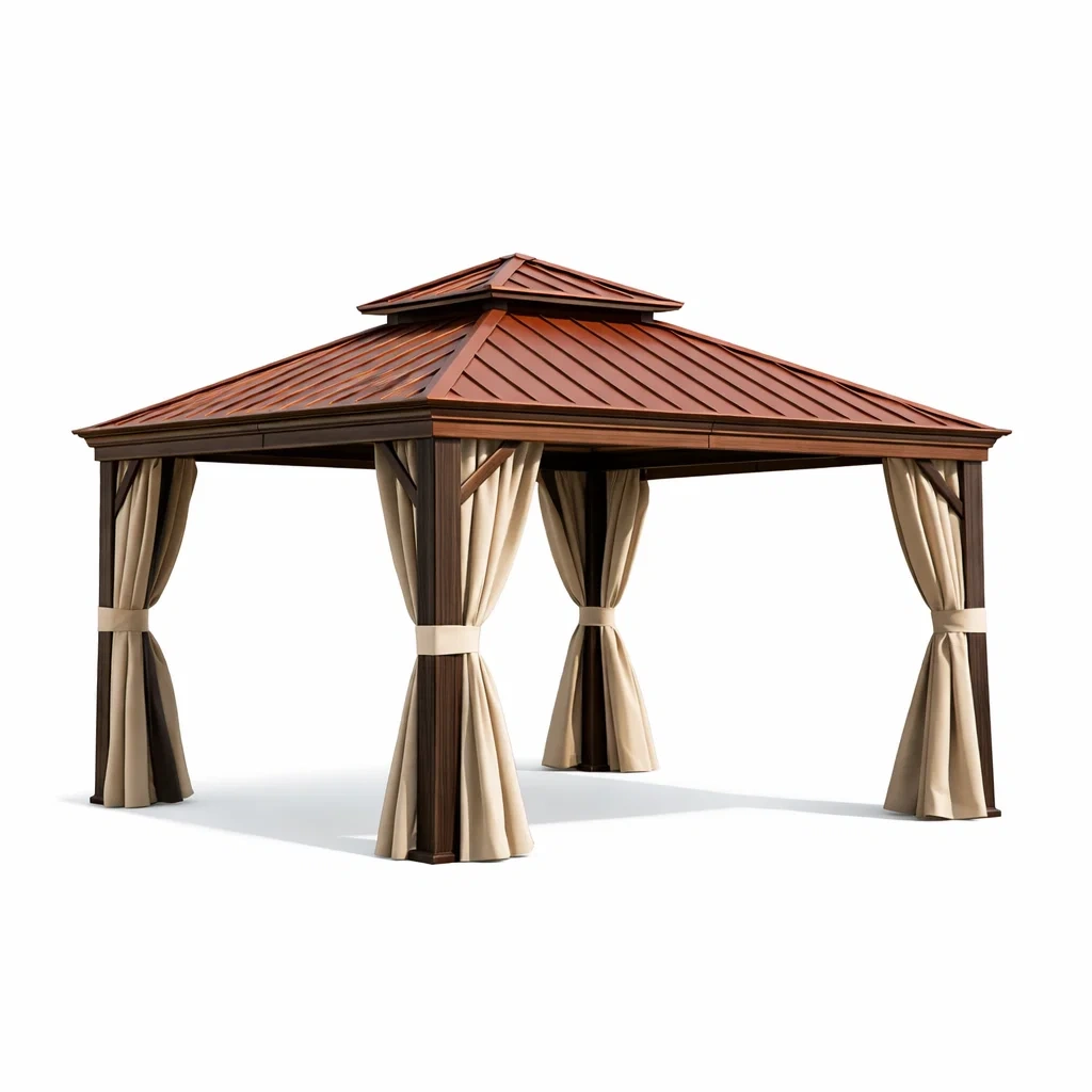 Gartenpavillon Aluminium Stahl Polyester Komponenten 300x300x270 cm