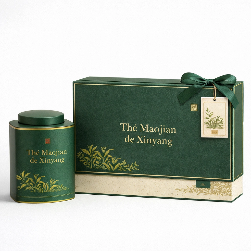 Coffret de th vert Xinyang Maojian 200 g avec bo?te mtallique-cozexa
