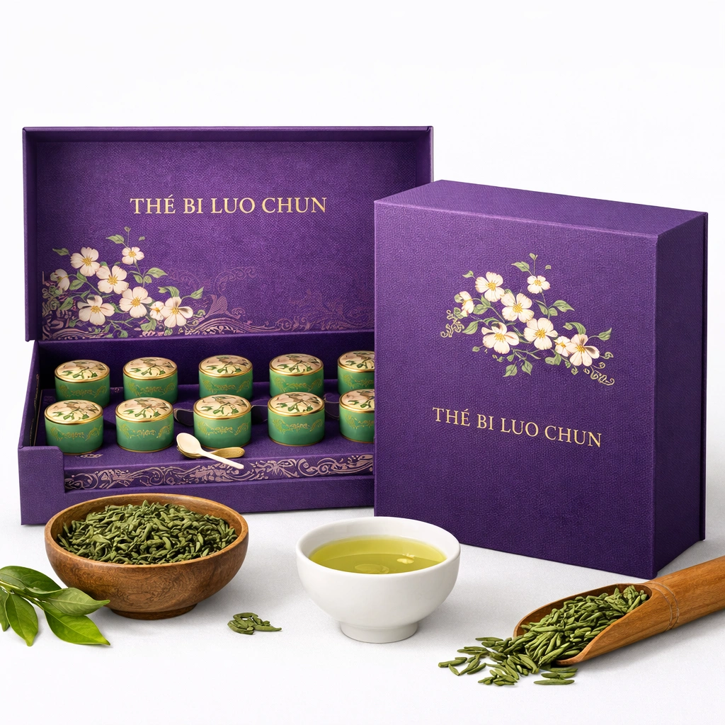 Coffret assortiment de th vert Bi Luo Chun 10  10 g en mini bo?tes-cozexa