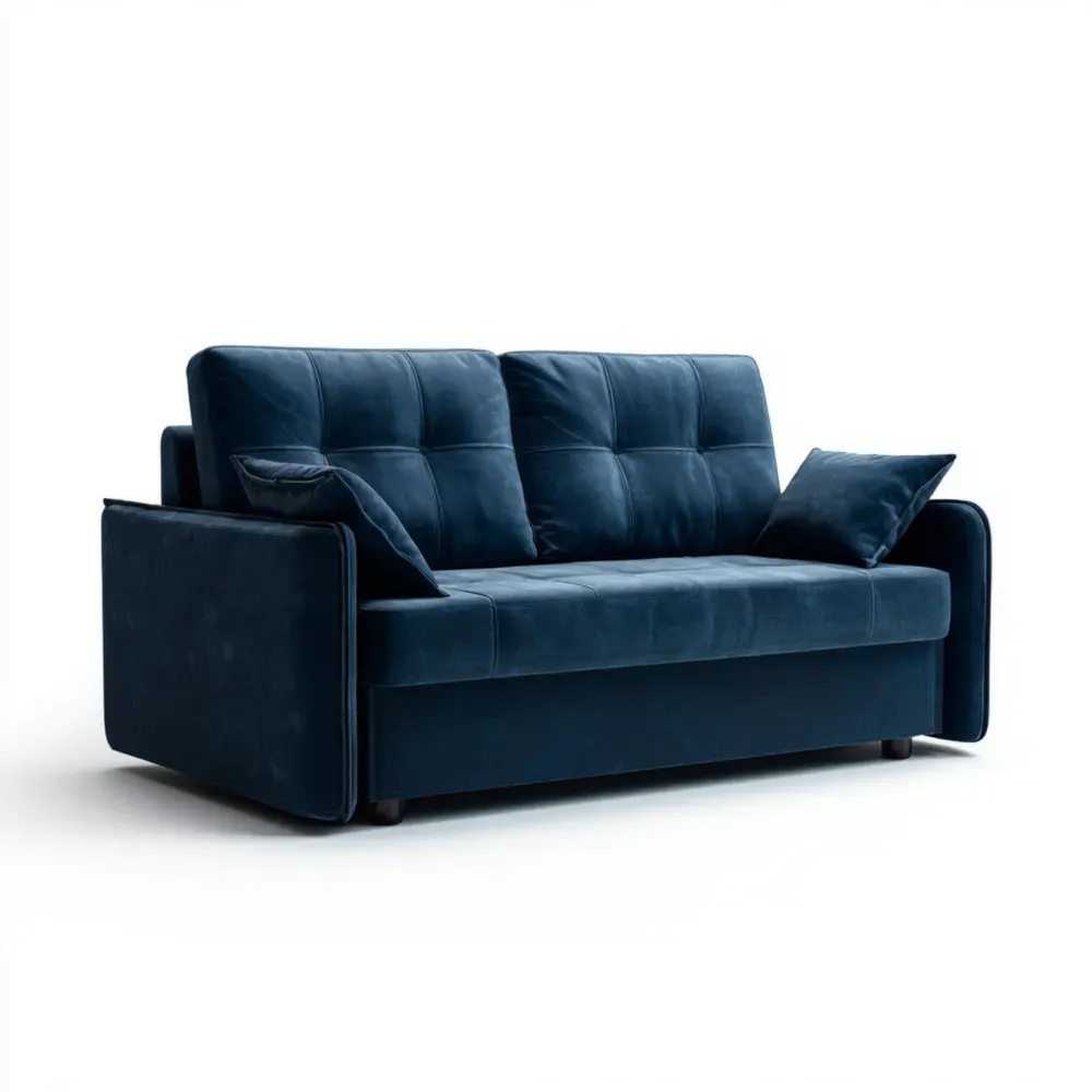 Sofá de Tela 190x85x90 cm – Azul Marino – Diseño Contemporáneo