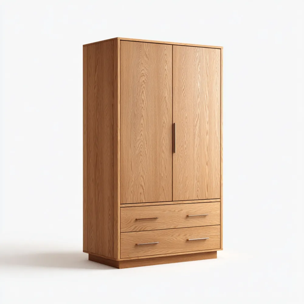 Armario de madera 90x180x60 cm – Roble – Diseño moderno