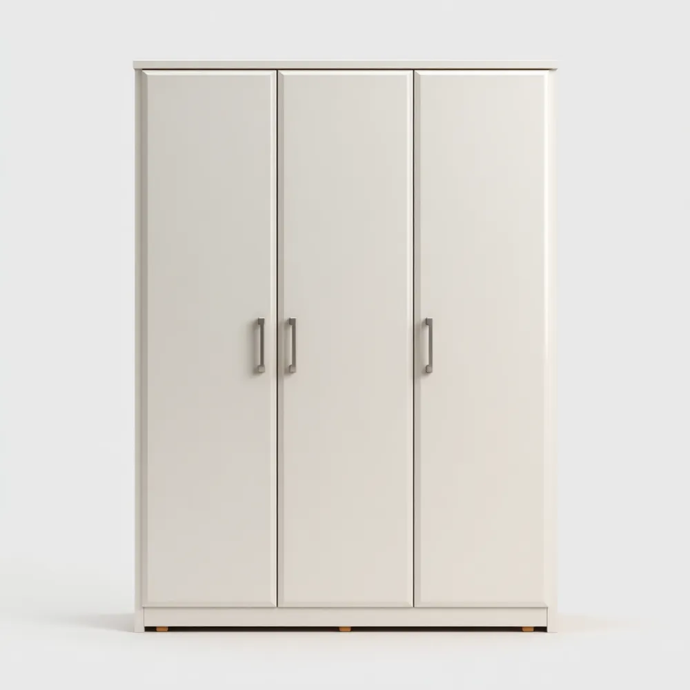 Armario de Tres Puertas de Madera 120x50x200 cm - Blanco