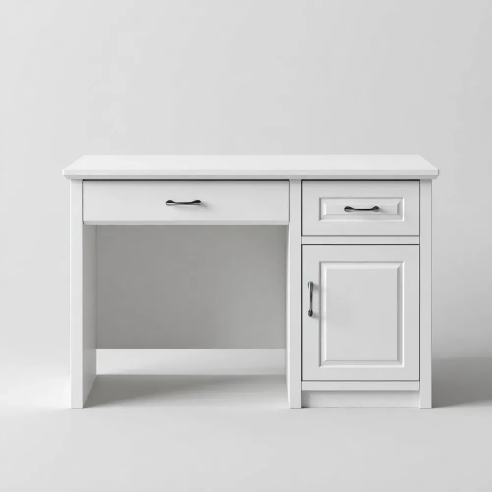 Escritorio de Madera 120x60x75 cm - Blanco - Diseño Clásico