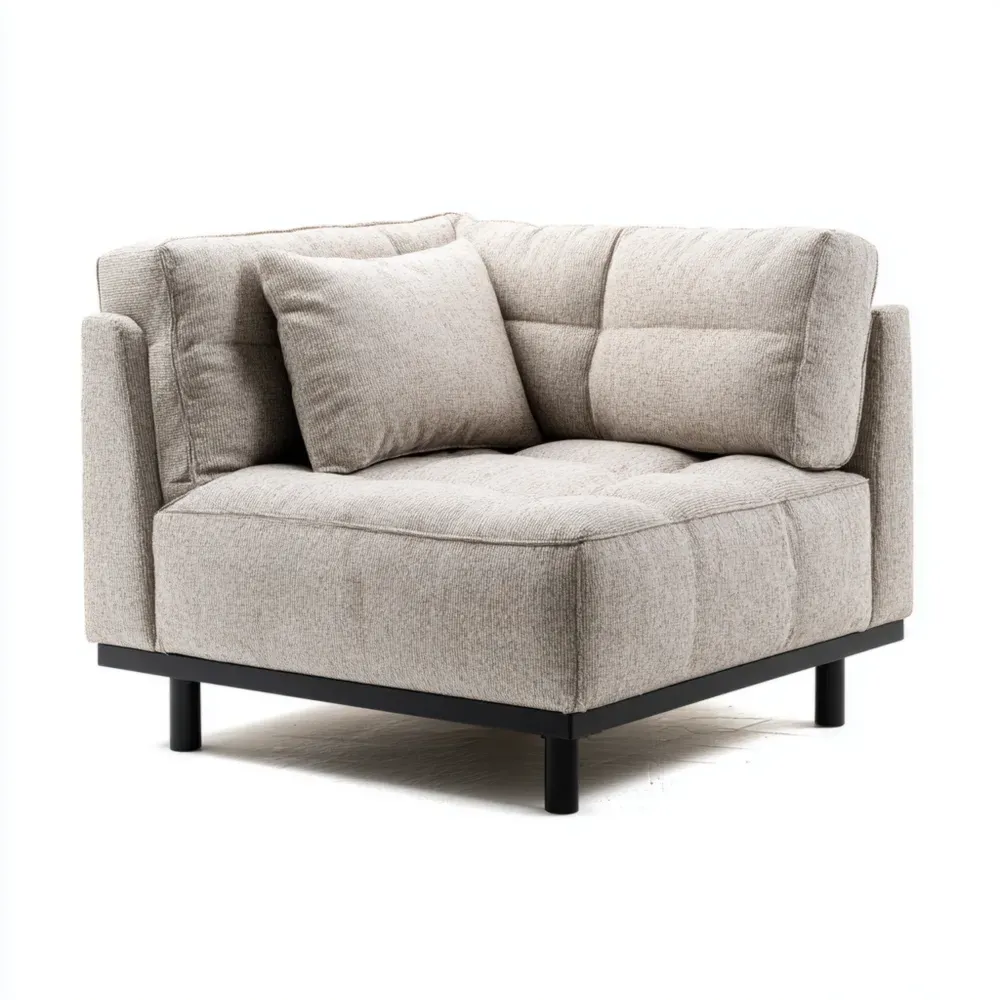 Sillón Modular de Tela 85x85x70 cm - Beige - Diseño Moderno