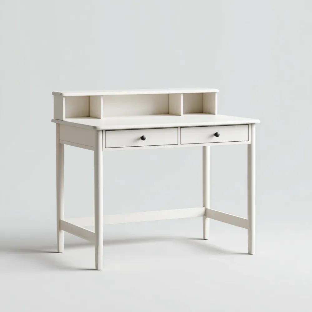 Escritorio de Madera con Cajones 100x50x90 cm - Blanco