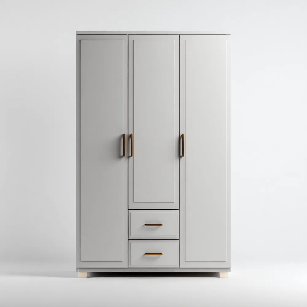 Armario de Madera 120x200x50 cm – Blanco – Diseño Moderno