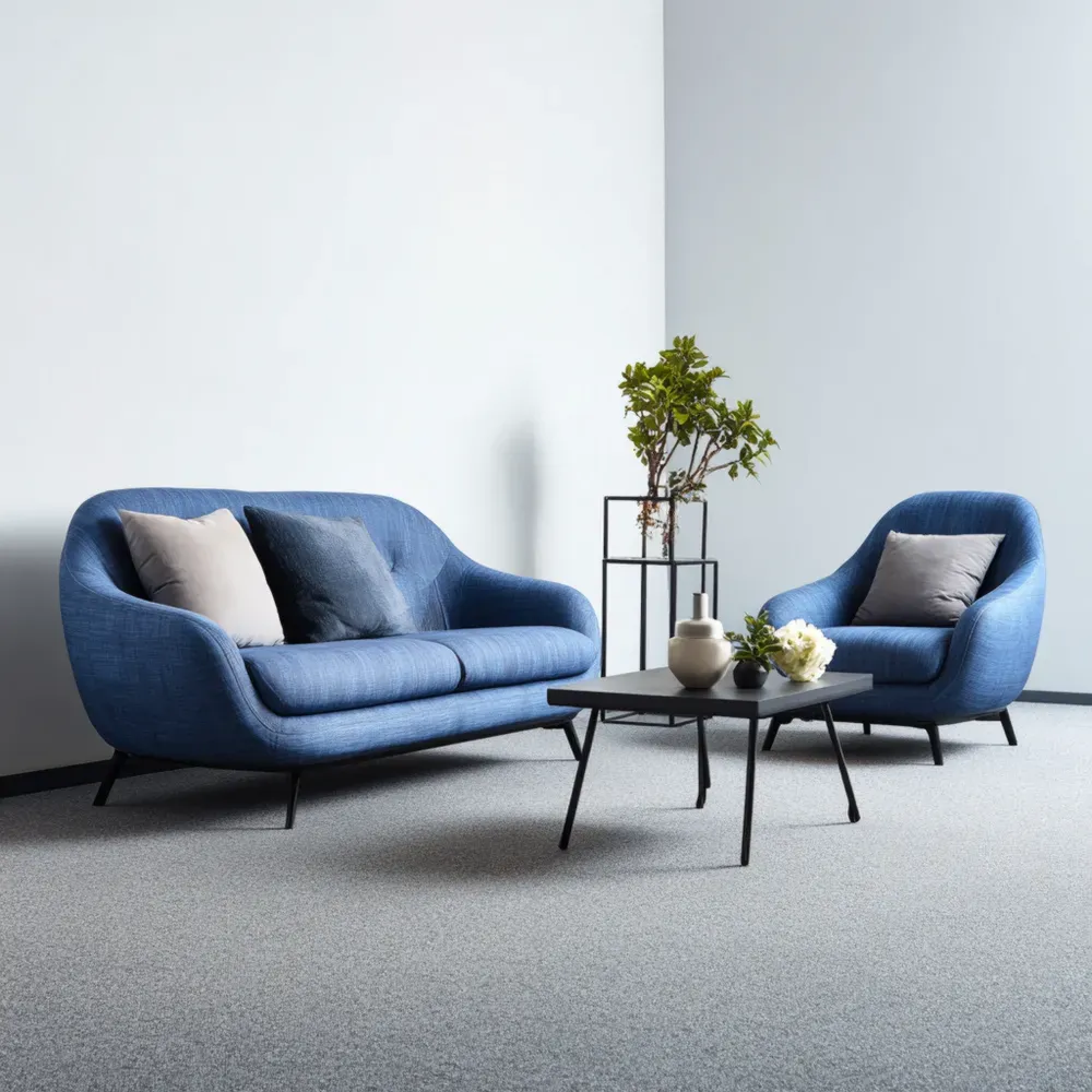 Conjunto de Sofás Tapizados en Tela Azul 150x80x85 cm – Estilo Moderno