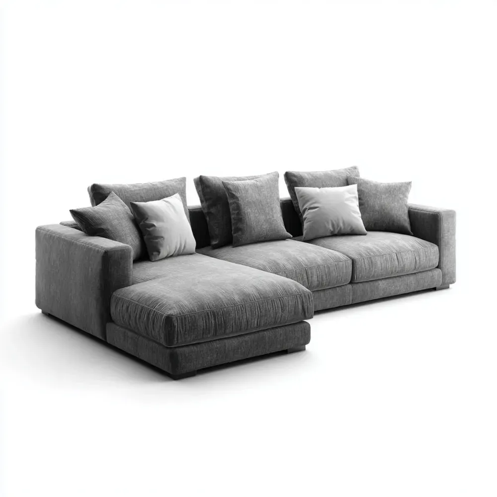 Sofá en Forma de L 250x100x90 cm - Gris Oscuro - Diseñado Contemporáneo