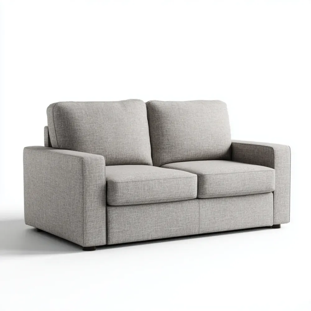 Sofá de tela 140x85x90 cm – Gris Claro – Estilo Moderno