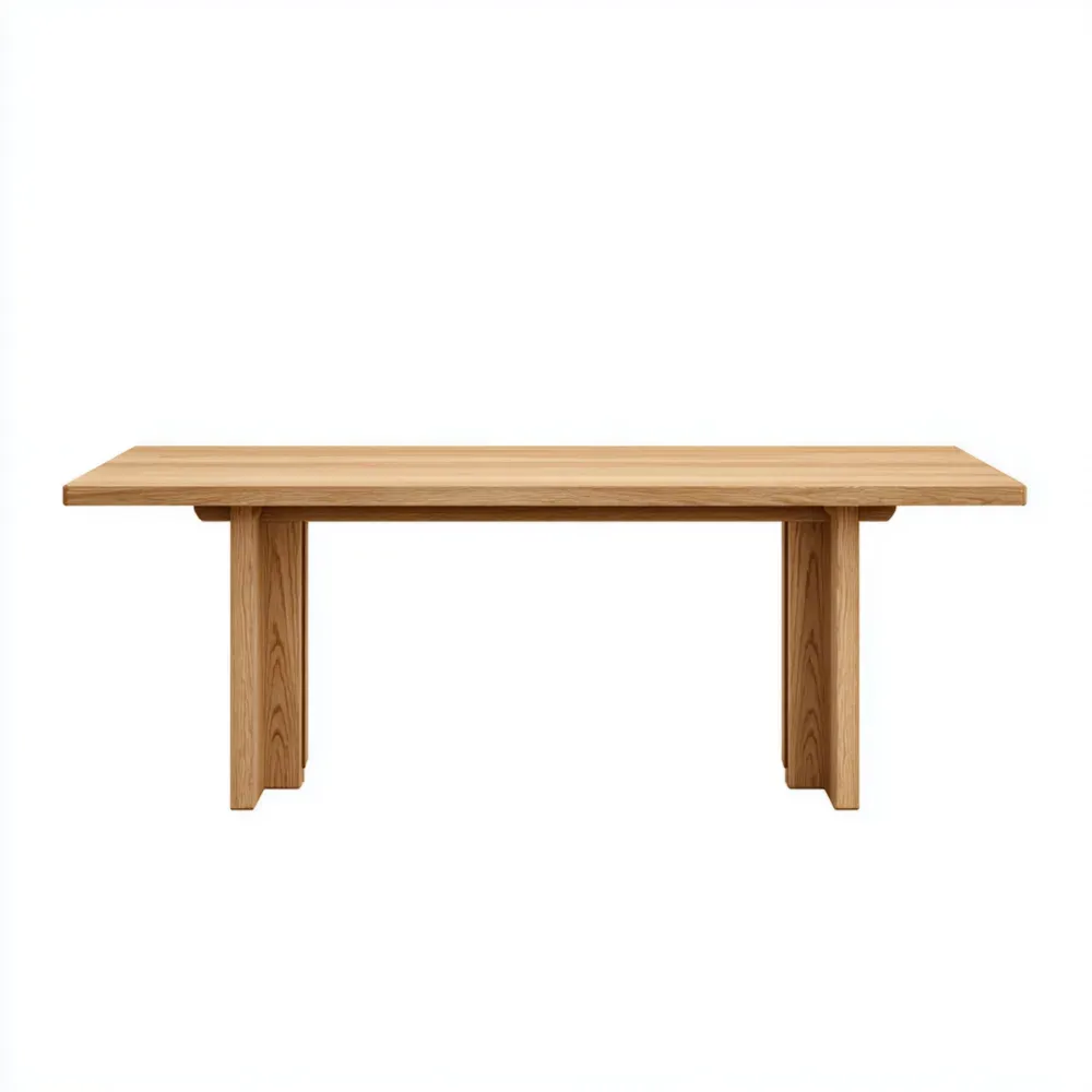 Mesa de comedor de madera 180x90x75 cm - Roble Natural