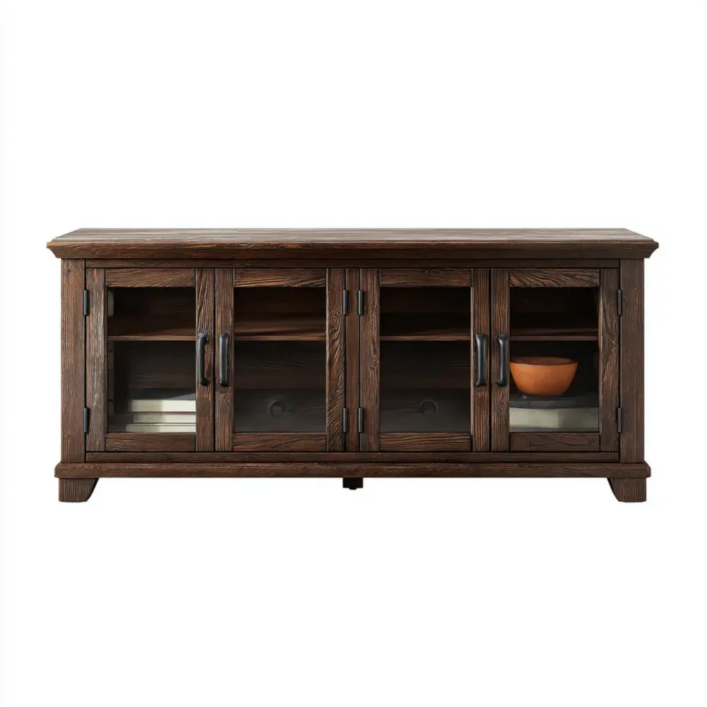 Mueble para TV Madera Maciza 150x50x40 cm - Marrón