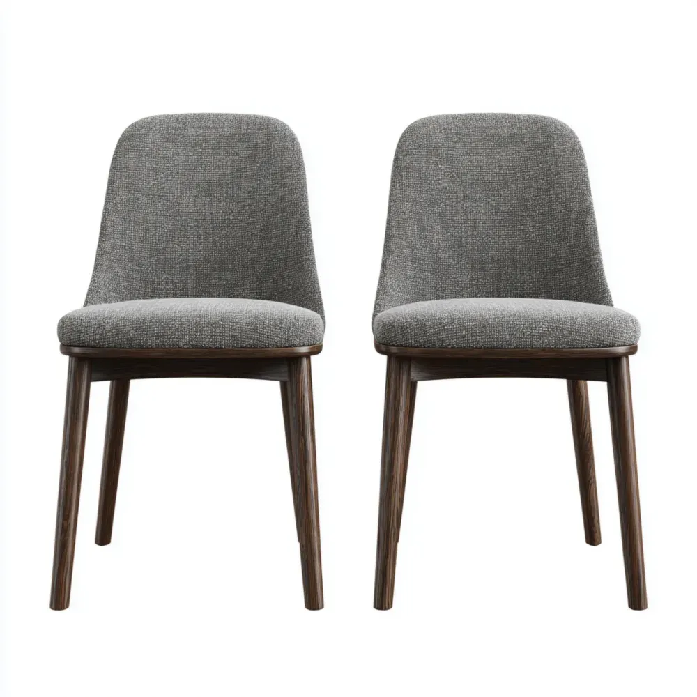 Sillas de comedor Tapizadas 48x50x85 cm Madera Gris – Diseño Moderno