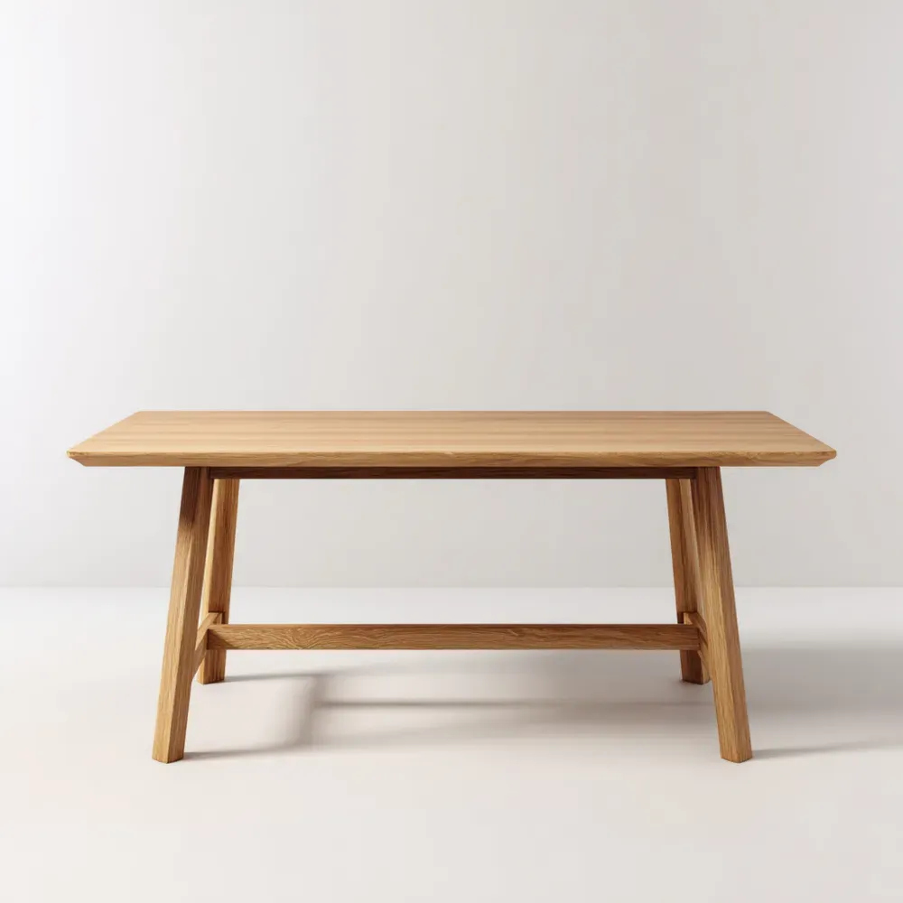 Mesa de comedor de madera de roble 180x90x75 cm - Diseño escandinavo