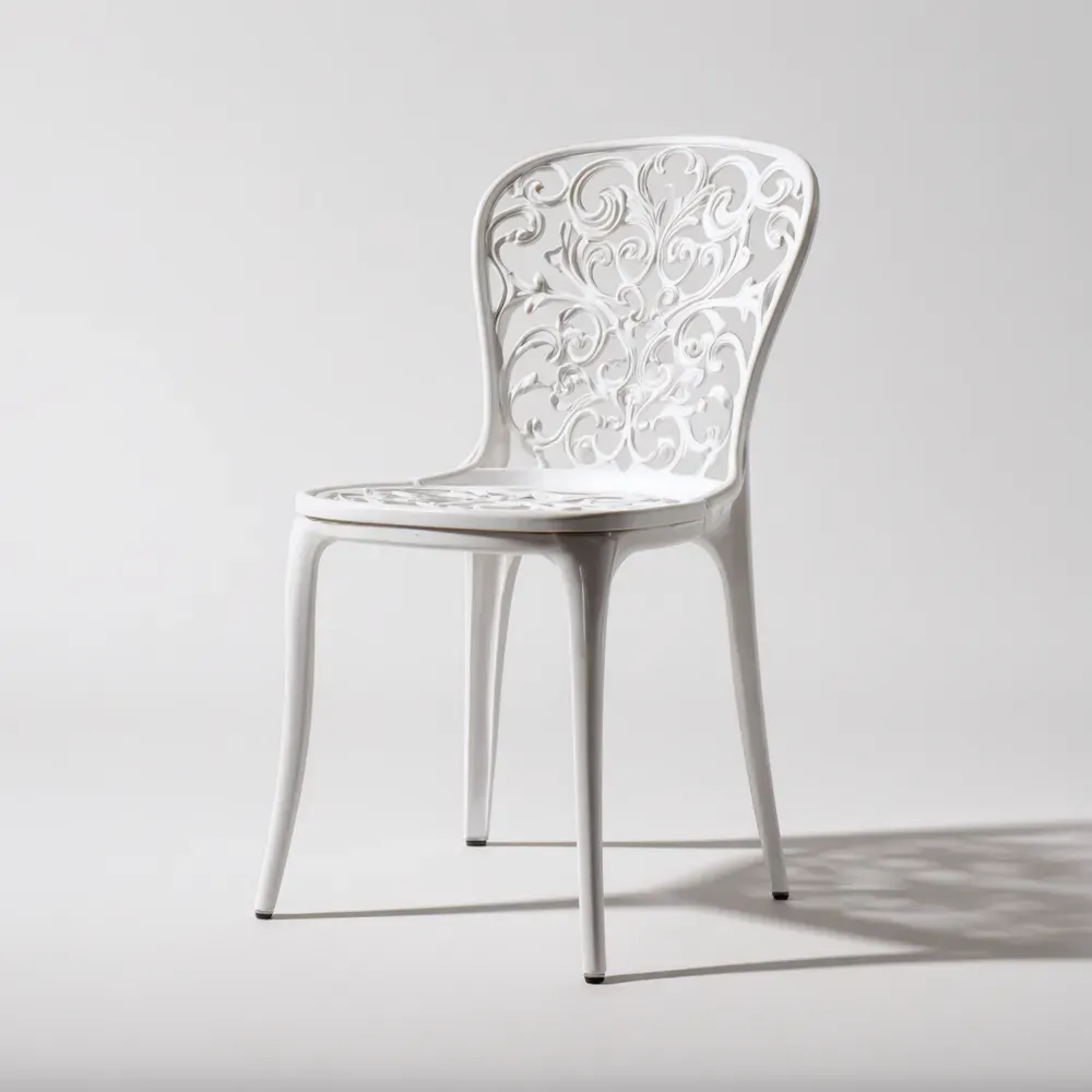 Silla de comedor de Plástico Decorativa 45x45x85 cm Blanca – Diseño Clásico