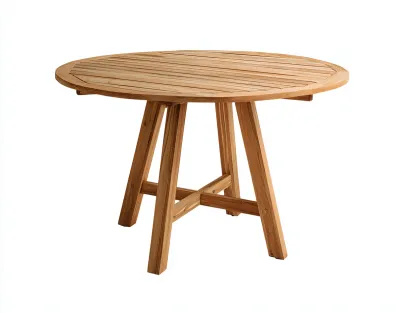 Mesas de jardín madera 120x120x75 cm marrón exterior - diseño natural-Homiupshop