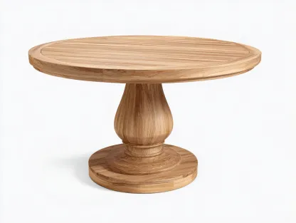 Mesas de jardín madera maciza diámetro 120x75 cm color natural apto para exterior diseño clásico-Homiupshop