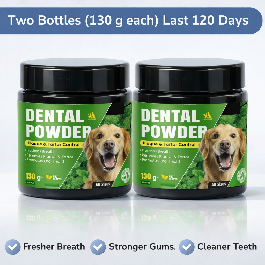 PetSmile Offerta speciale | Polvere per igiene orale quotidiana per cani, supporto contro alito pesante e accumulo di placca, pagamento alla consegna