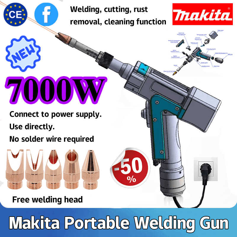 Makita 7000W Innovative Portable Laser Welding Gun 4-in-1 (Welding + Cleaning + Cutting + Derusting)