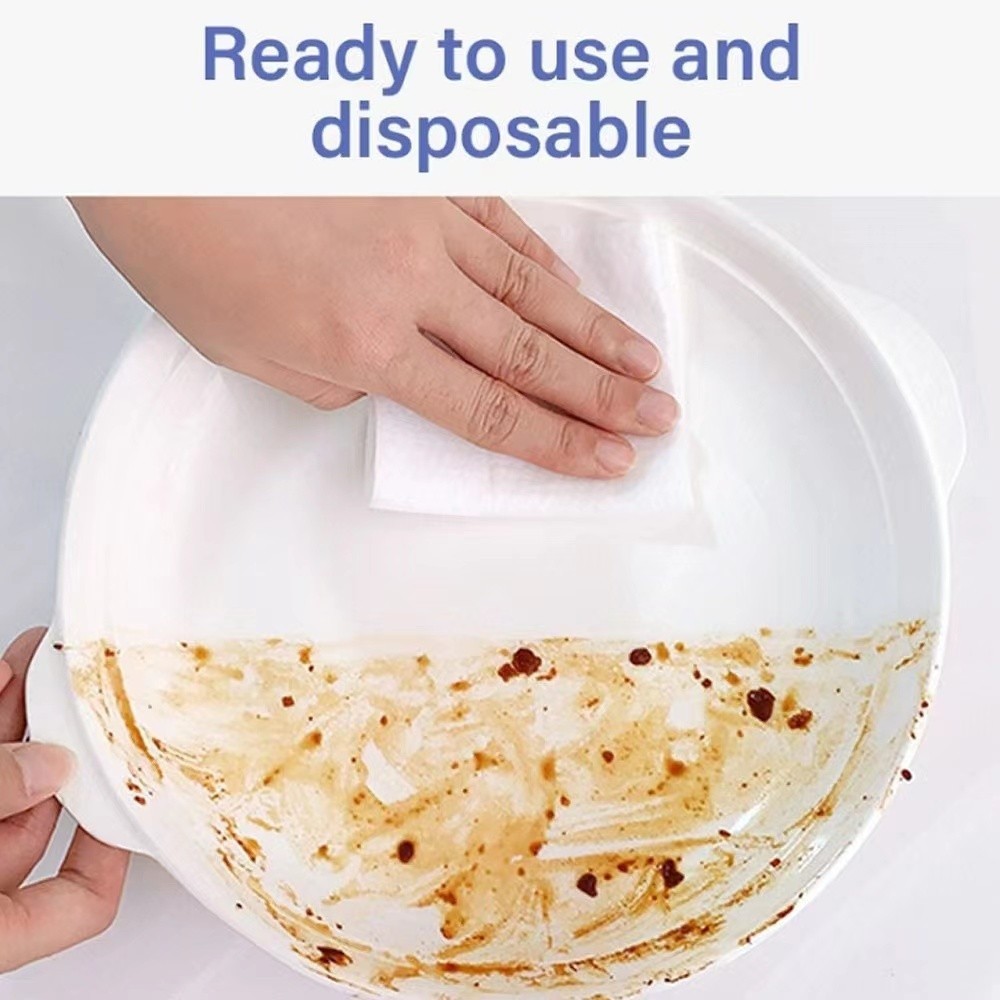 80pcs Kitchen Cleaning Wipes Strong Decontamination Kitchen Wet Wipes Degreasing Lap Pembersih Dapur