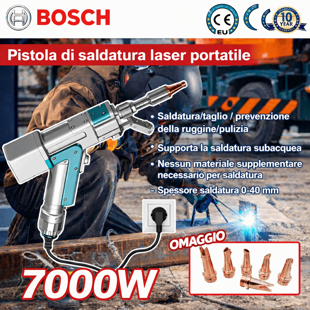 Pistola per saldatura laser portatile innovativa 4 in 1 da 7000 W